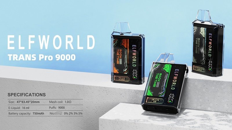 ELFWORLD TRANS PRO 9000 PUFFS VAPES ELFWORLD TRANS PRO 9000 PUFFS VAPES