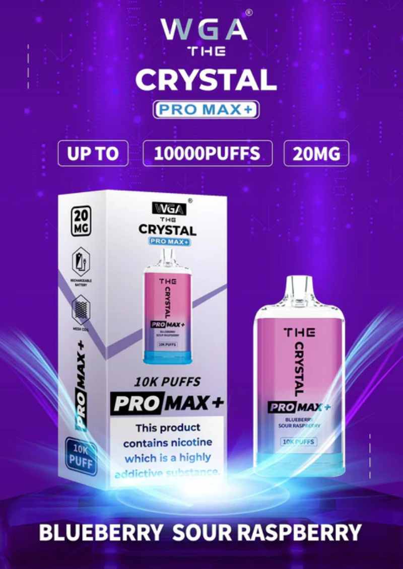 the-crystal-pro-max-10000-disposable-vape-puff-pod-box-of-10-blueberry-sour-raspberry-cloudkings-WGA The Crystal Pro Max 10K PUFFS